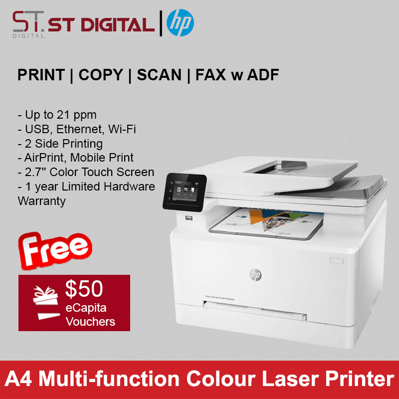HP Color LaserJet Pro M283fdw Wireless All-in-One Laser Printer, Remote Mobile Print, Scan & Copy, Duplex Printing, Works with Alexa Singapore