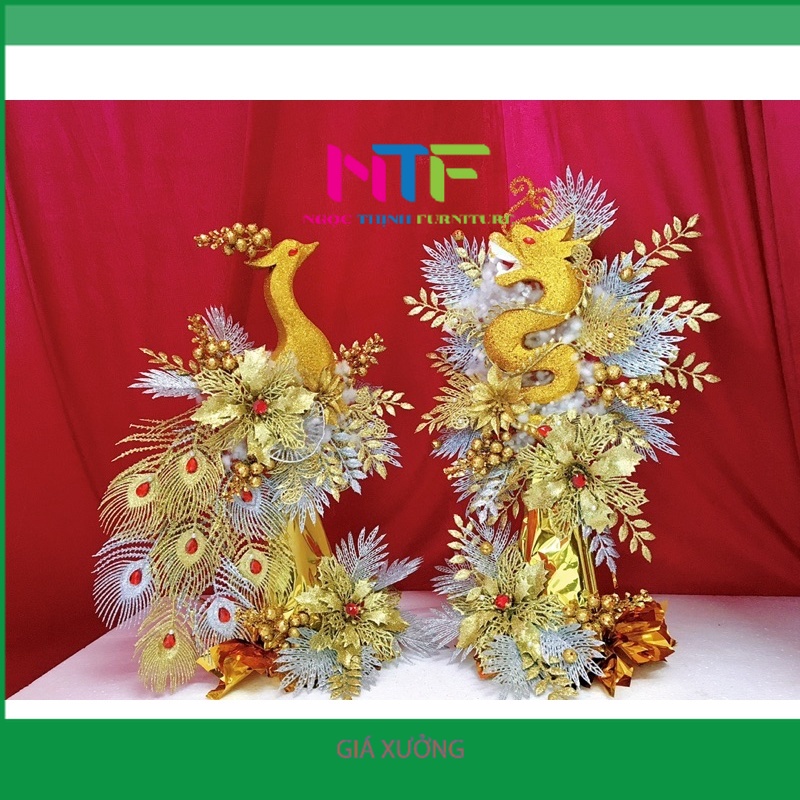 set phụ kiện tháp công - rồng trang trí tết mẫu mới