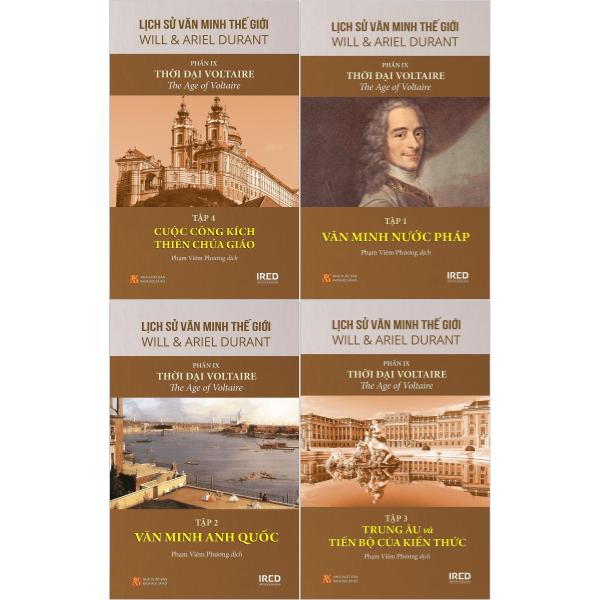 Fahasa - Sách - Bộ Sách Lịch Sử Văn Minh Thế Giới - Phần IX - Thời Đại Voltaire (Bộ 4 Cuốn) (Tái Bản 2025)