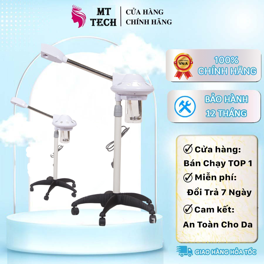 Máy xông 1 cần nóng, xông hơi mặt máy xông mẫu mới có ngăn đựng thảo dược mẫu 2023 bảo hành 12 tháng vvv