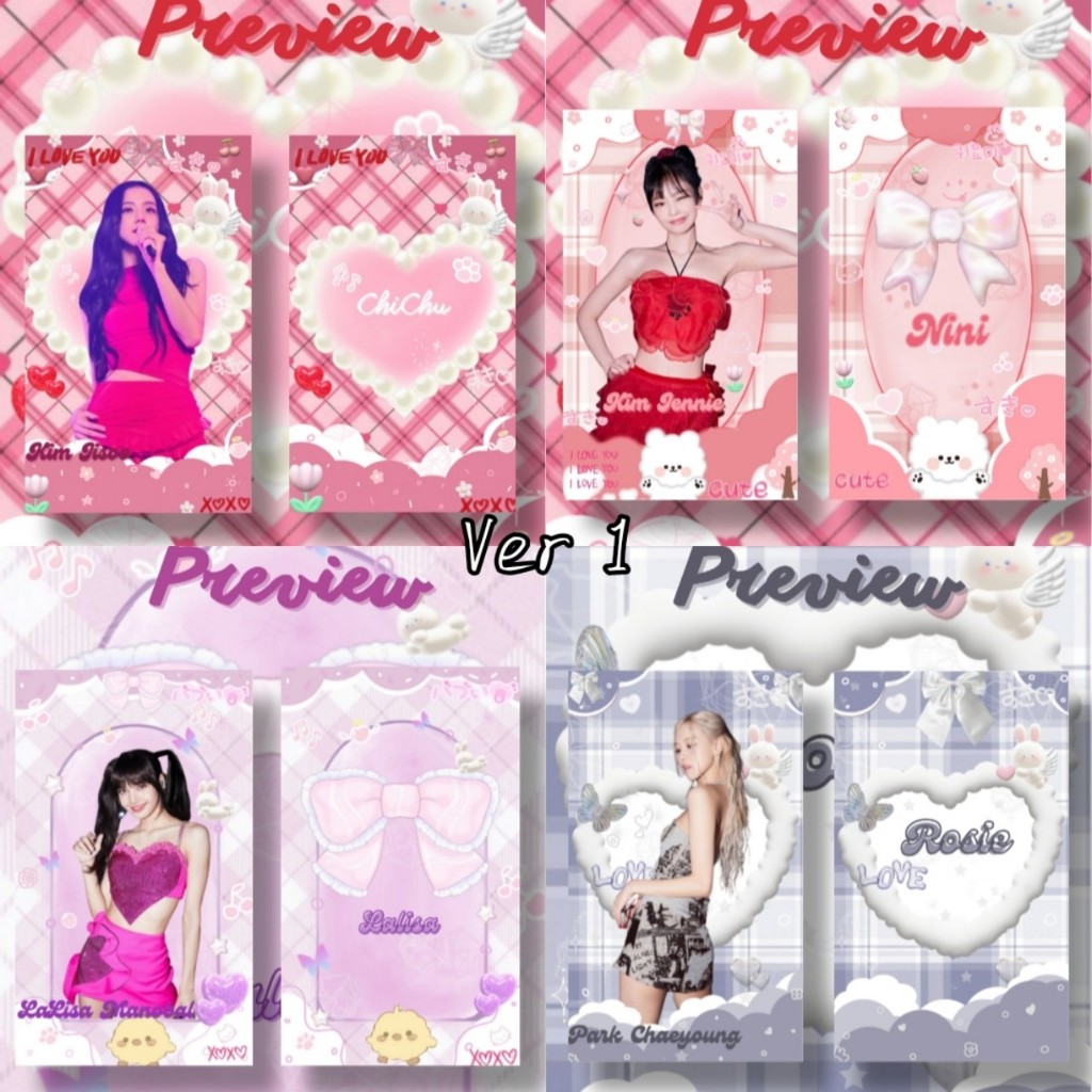 Card des sticker tấm freebies blackpink - mặc định có df sản xuất
