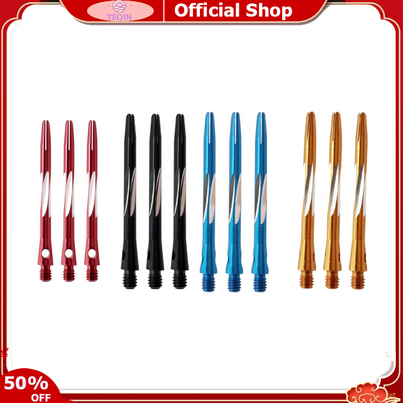 TEQIN 12PCS Aluminum Alloy Darts Shafts Harrows Dart Stems Throwing Fitting Practical Dart Pole Aluminum Alloy Game Indoor Outdoor Practice Training Darts Accessories ราคา 139 บาท*ส่งฟรี
