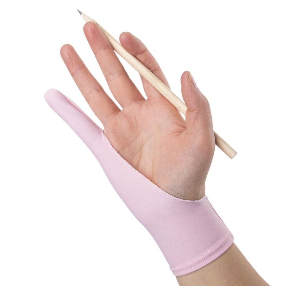 Comfortable Black Blue Grey Pink Anti-fouling Art Supplies Tablet Drawing Glove Painting Glove Two Finger Glove