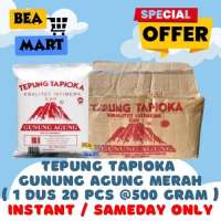 Tepung TAPIOKA GUNUNG AGUNG MERAH Rose Brand 1 DUS Isi 20 PCS x 500gr INSTANT ONLY | RoseBrand GAM Grosir 1 Karton 20 Pak 500 gr gram