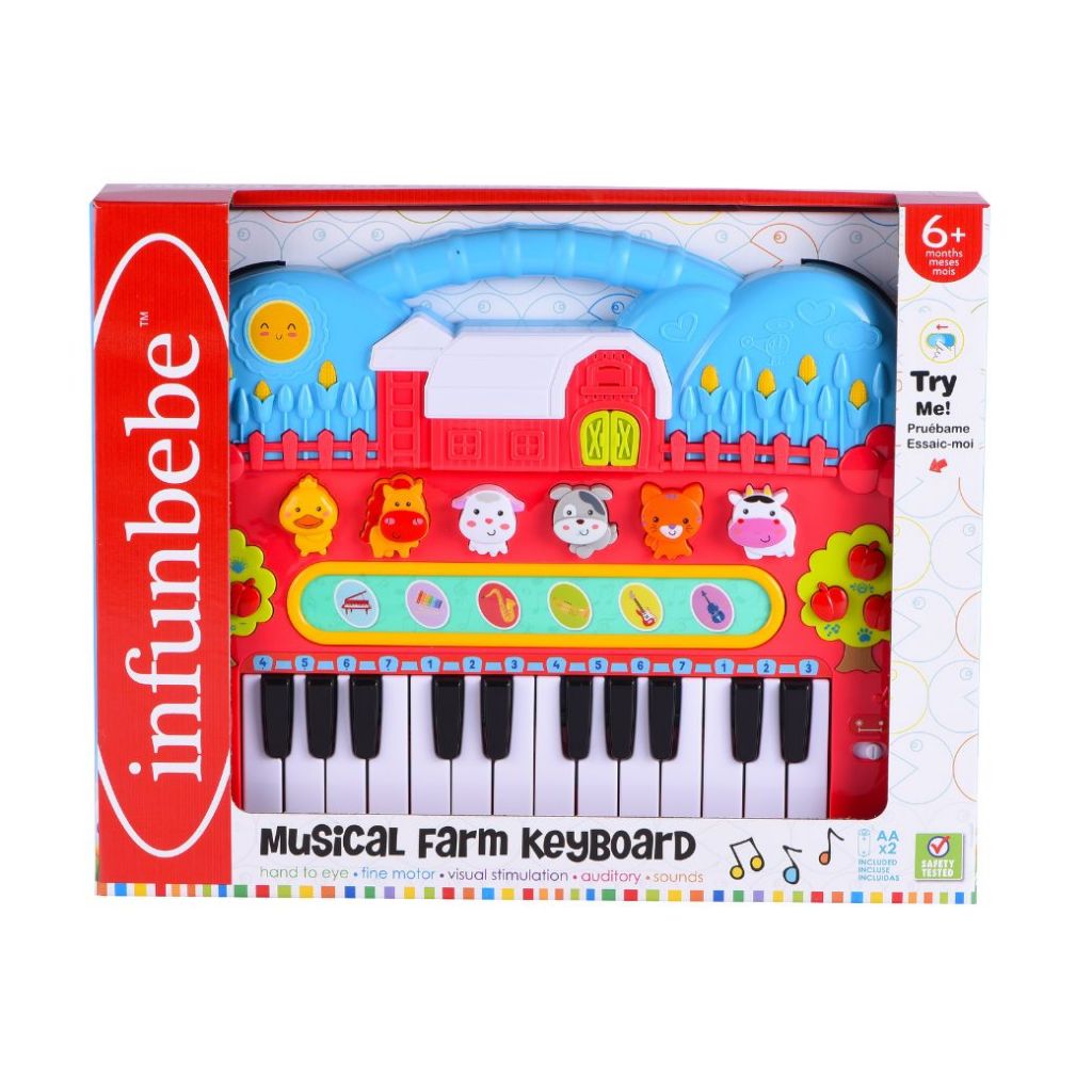 Wel-B x Infunbebe Musical farm keyboard (คีย์บอร์ดของเล่นเด็ก (เสียงสัตว์)) - ของเล่น ของเล่นเด็ก คีบอร์ดเด็ก ราคา 1,469 บาท*ส่งฟรี