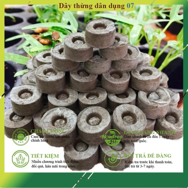 100 viên nén xơ dừa|| Viên nén ươm hạt xơ dừa, kích thích nãy mầm