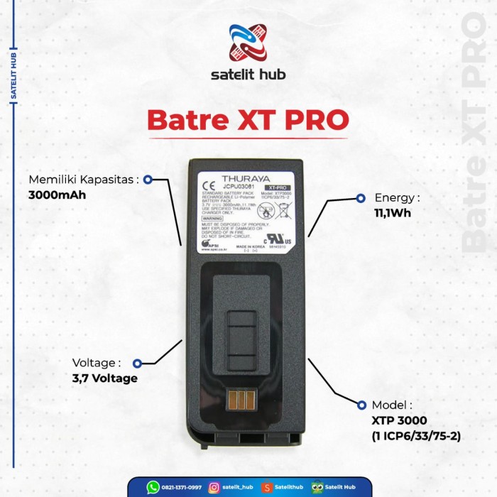 BATERAI THURAYA XT PRO Harga  2,129,000 Ringgit*Penghantaran Percuma