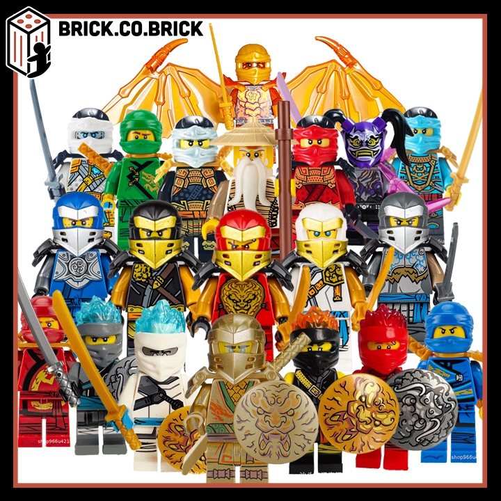 Ninjago bay vàng kim mô hình nhân vật hiệp sỹ làng lá đổ chơi lắp ráp ninjago giá rẻ grl-b1 - grl-bb8