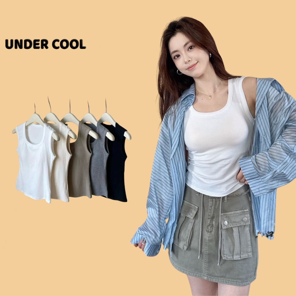  Áo ba lỗ- áo bra dáng ôm có mút đệm độn ngực dáng vừa chất cotton hàng undercool ABL29 