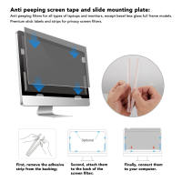 Privacy Screen Adhesive Strips Privacy Filter Adhesive Strip Set 5 Set Plastic Slide Mount Holder Tabs for Computer Laptop