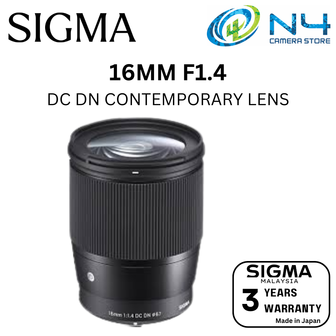 Sigma 16mm F1.4 DC DN Contemporary Lens For Sony E Mount / Fujifilm X Mount / Nikon Z Mount / Canon RF Mount Harga 1,899 Ringgit*Penghantaran Percuma