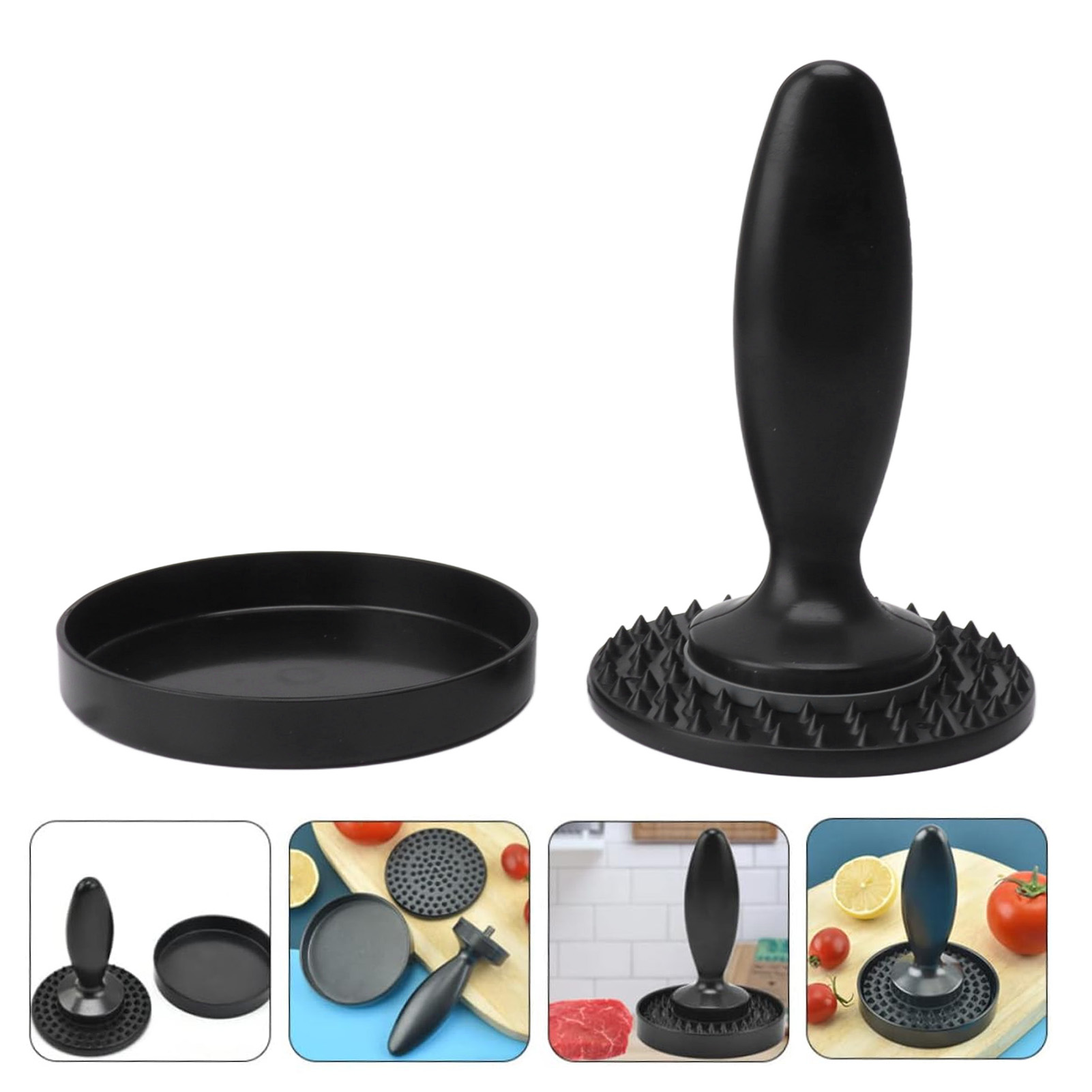 Thịt Báo Chí Burger smasher công cụ đồng phục Báo Chí Trước sau đa chức năng tay cầm có thể tháo dời được cho nhà bếp