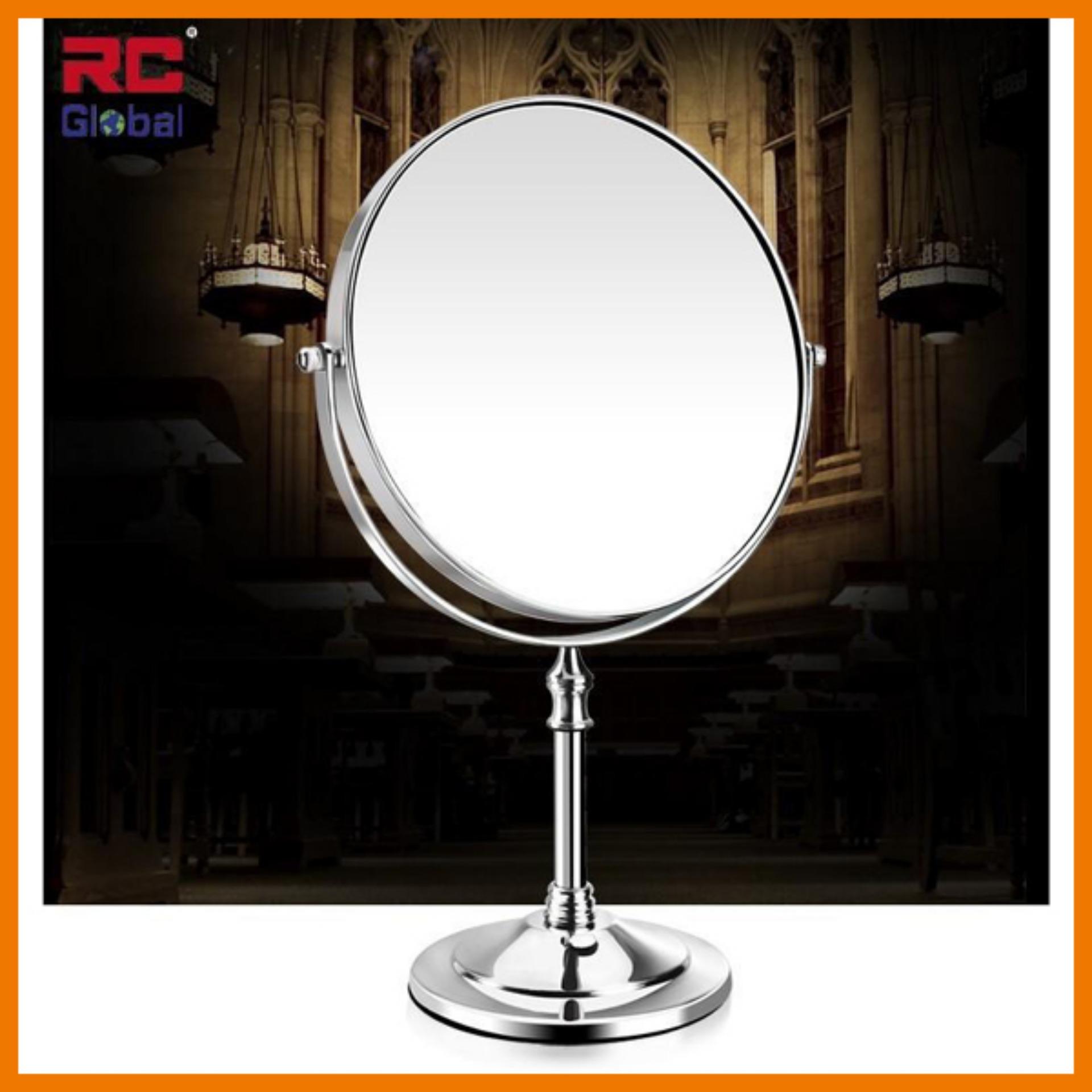 Rc Global 8 Inch Double Sided Hight Quality Makeup Rotating Creative Table Standing Magnifying Mirror
