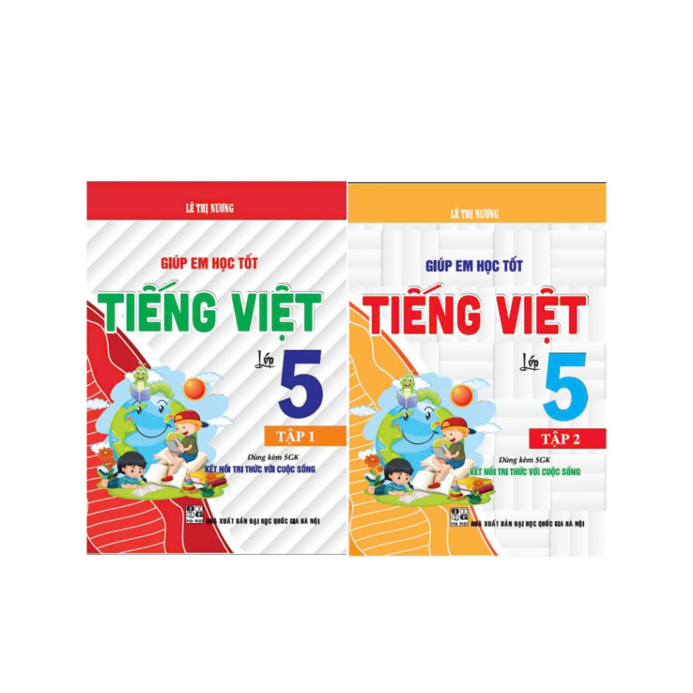 Sách - Combo Giúp em học tốt tiếng việt lớp 5 - tập 1 + 2 (dùng kèm sgk kết nối tri thức với cuộc sống) - HAB