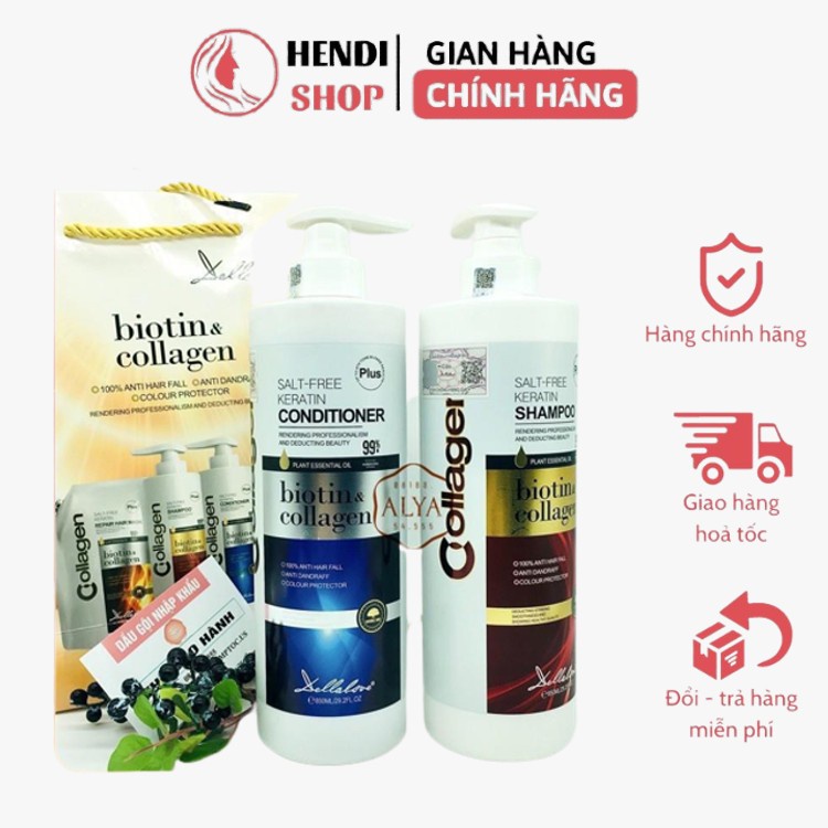Cặp dầu gôi siêu phục hồi tóc, kích thích mọc tóc biotin collagen cao cấp. hàng chính hãng