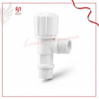 Stop Kran PVC Lesso WP01203 Keran Air Plastik Model L / Faucet Angel Valve 1/2 inch / 10108