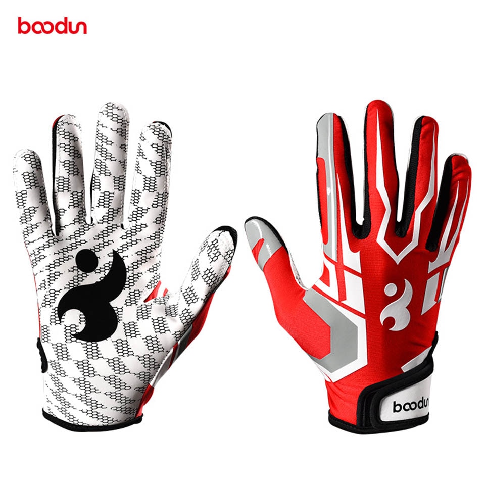 Boodun 1 Pair Rugby Suitable For Gloves Full Finger Anti Slip Gel Baseball American Football Suitable For Gloves Outdoor Sport Suitable For Gloves For Men Women