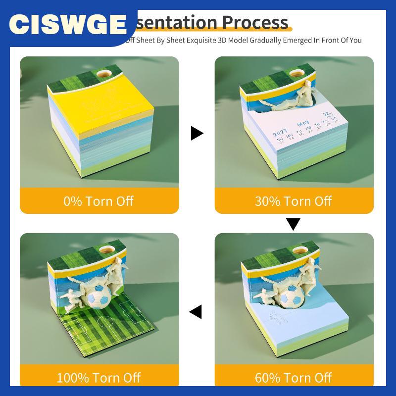 CISWGE Lịch bàn 2027 với khắc giấy 3D xé cho một không gian làm việc phong cách và có tổ chức