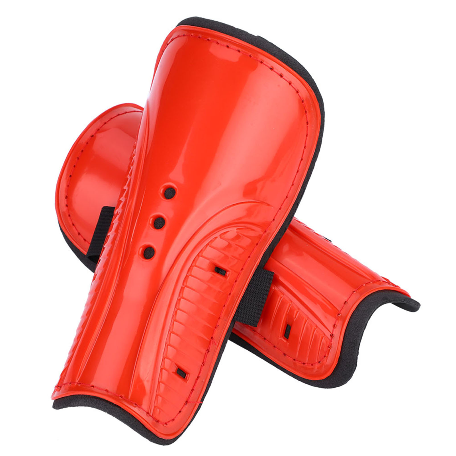 1 Cặp Shinguard bóng đá màu đỏ cho người lớn và trẻ em - Bảo vệ chân cho các môn thể thao bóng đá - Bảo vệ ống chân nhẹ và bền phù hợp cho các cầu thủ bóng đá
