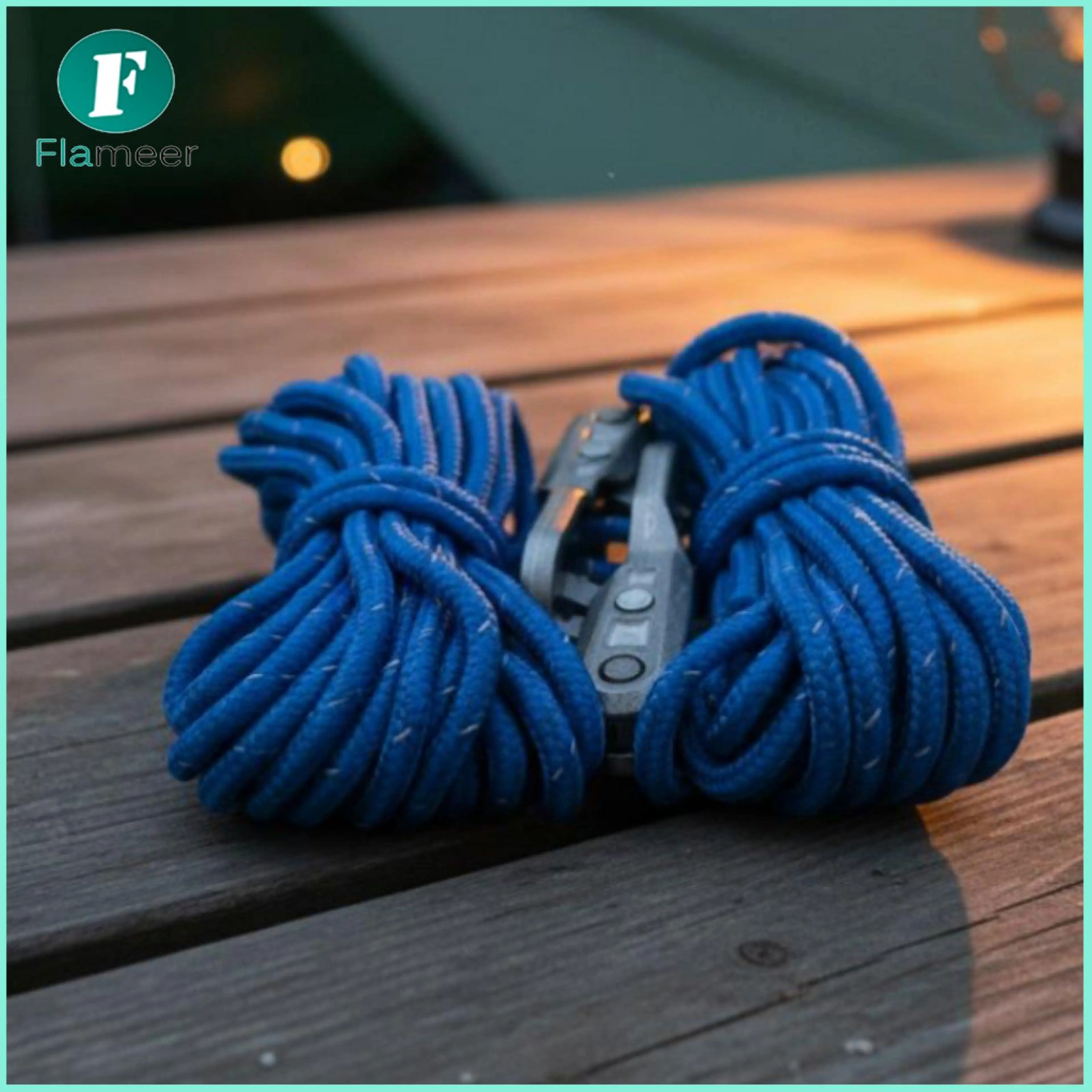 Flameer Cord Fastener Adjustable Rope Clip Paracord Tension Tool Outdoor Resistant Pulley for Camping Gear