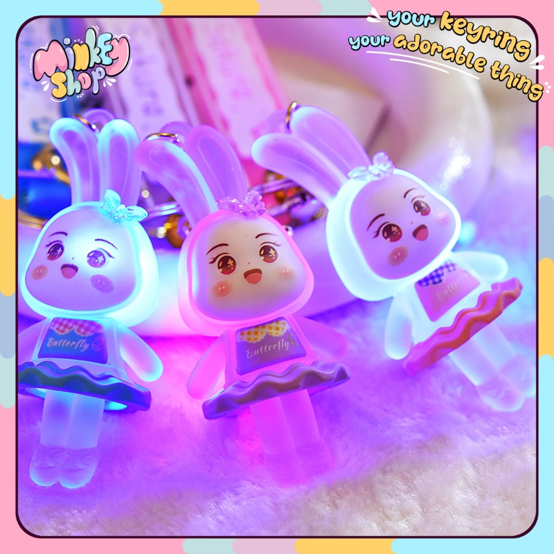 Móc khoá Bé Sakura phát sáng cute móc chìa khoá Hàn Quốc hottrend dễ thương phụ kiện túi xách balo oto -Minkey