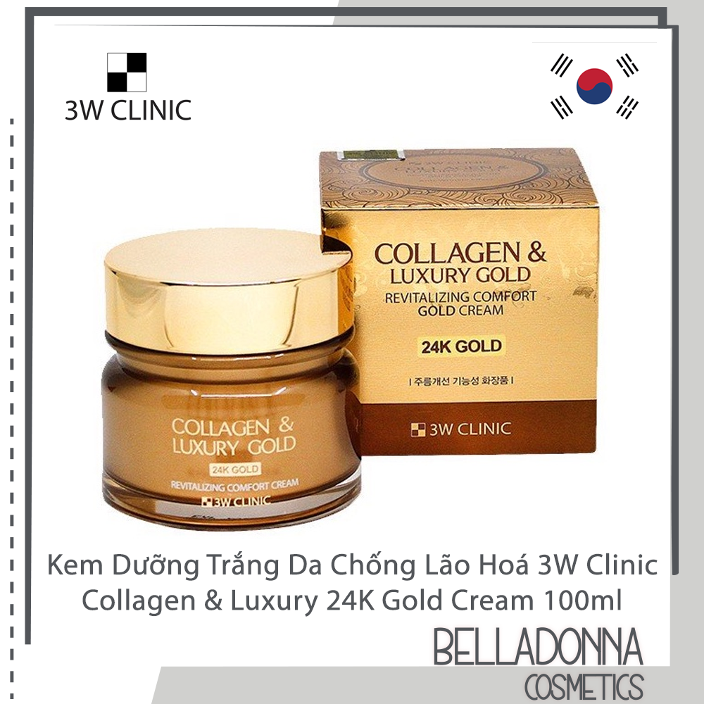 HCM Kem Dưỡng Trắng Da Chống Lão Hoá 3W Clinic Collagen & Luxury 24K Gold