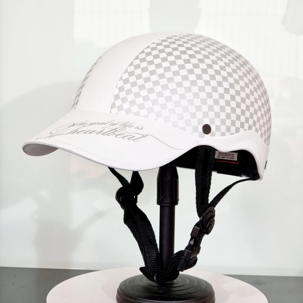    Chính Hãng   Mũ bảo hiểm nửa đầu thời trang lưỡi trai napoli caro chính hãng size 56-59cm 