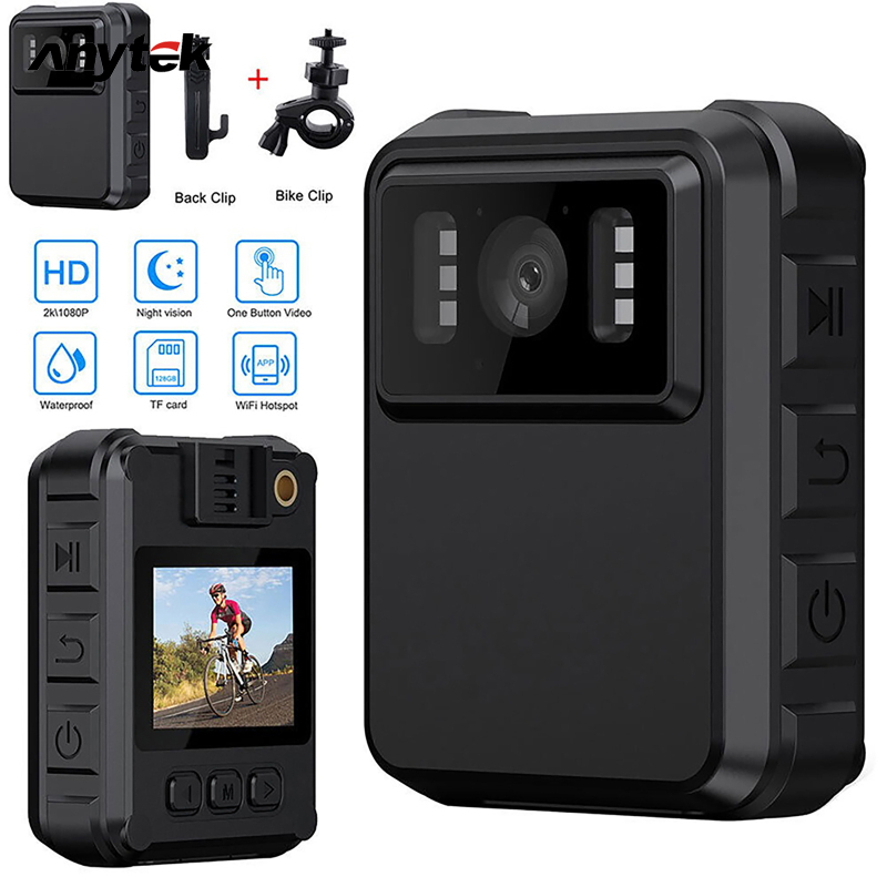 L9 1080P 2K Police Body Camera 2.0 Screen Infrared Night Vision 1800 MAh