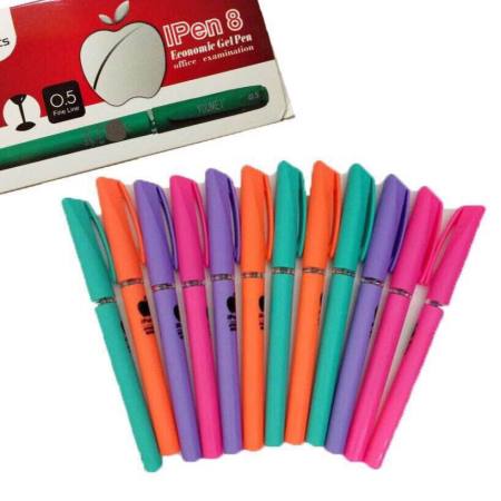 12Pcs/Box0.5mm Black Ball Pen Gel Pen Apple pen School Office Supplies