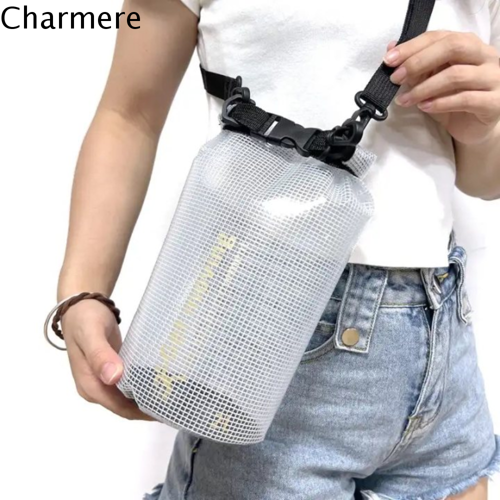 CHARMERE น้ำหนักเบามาก กระเป๋าใส่โทรศัพท์เทศกาล songkran ดริฟท์ กิจกรรมกลางแจ้งกลางแจ้ง กระเป๋าสะพายพาดลำตัวกันน้ำ ลอยลอยได้ โปร่งใสโปร่งใส ถุงตาข่าย PVC 2L เทศกาลสงกรานต์ ราคา 61 บาท*ส่งฟรี
