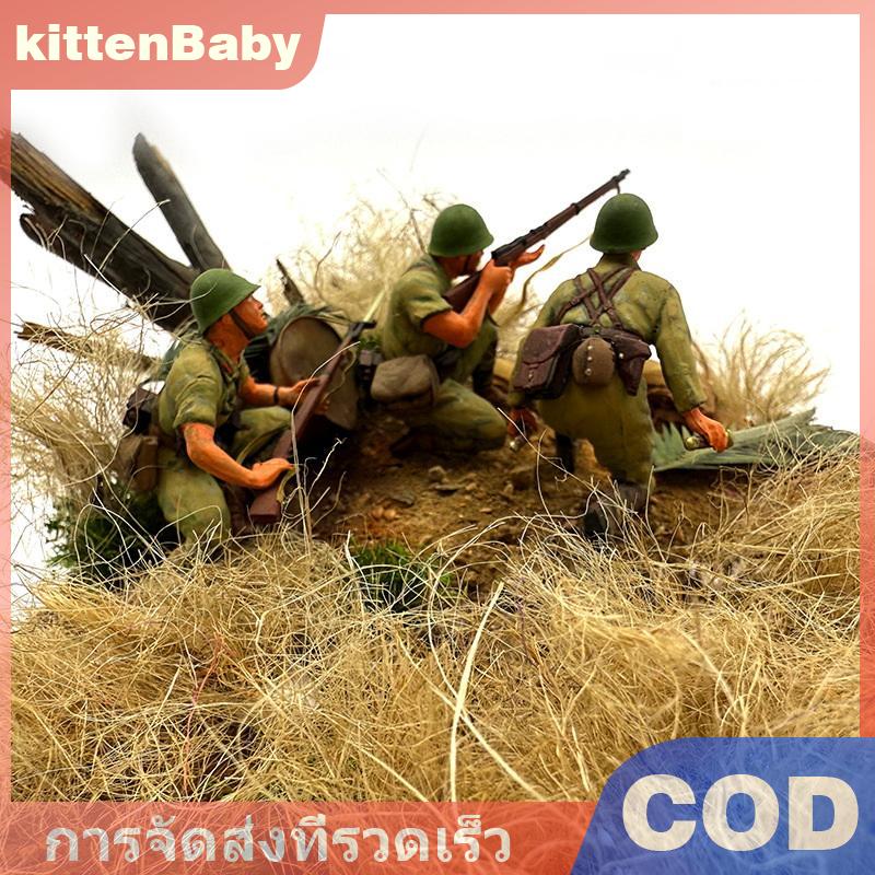 kittenBaby 1ชุดอุปกรณ์ก่อสร้างในเมืองกระจุกหญ้าแบบไฟฟ้าสถิตขนาดเล็กกระจุกหญ้าเหมือนจริงสำหรับโมเดลตกแต่งภูมิทัศน์ ราคา 21 บาท*ส่งฟรี