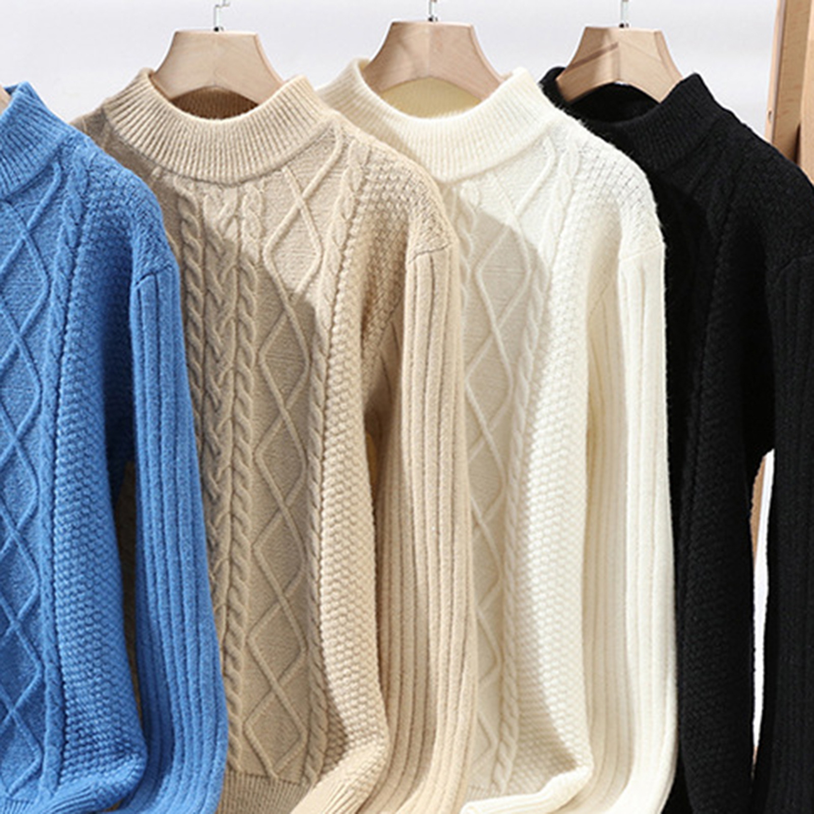yitu Men Winter Sweater Men Sweater Cozy and Men's Winter Sweater Soft Knit Warm and Anti-pilling Perfect for Fall and711_voghion.com