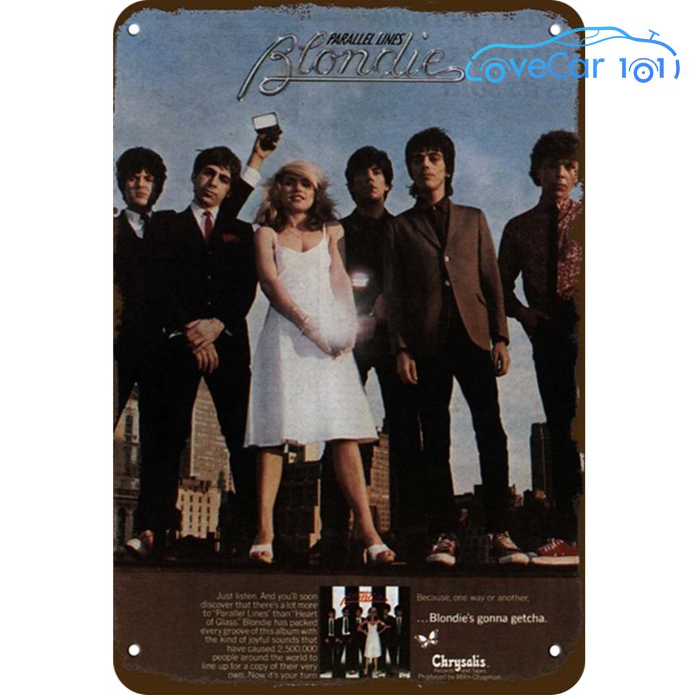 Vintage Metal Plate Band Rectangular Iron Painting Wall Art Home Decor for Bar ราคา 61 บาท*ส่งฟรี