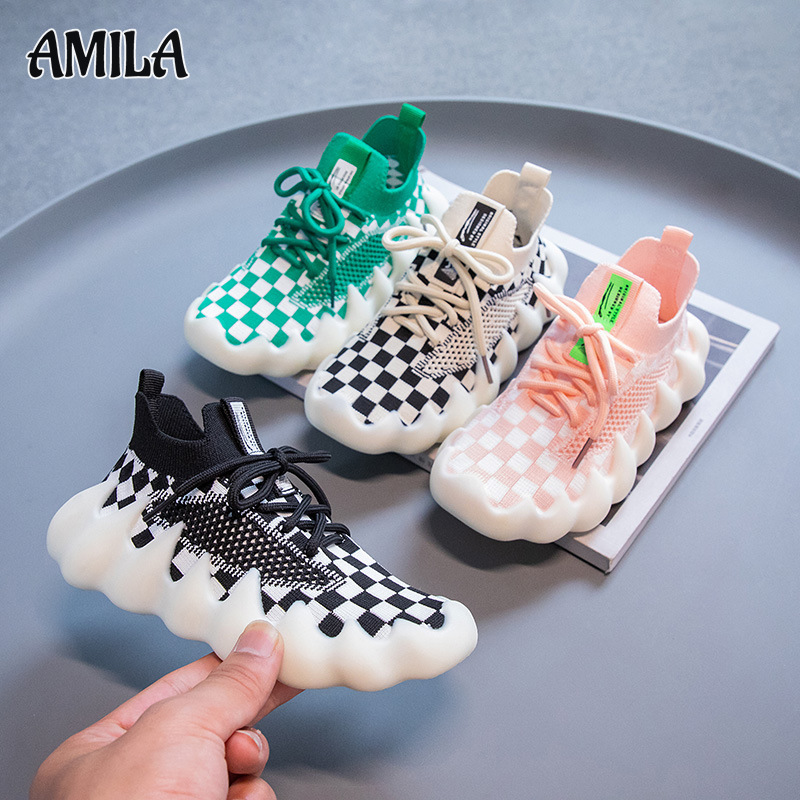 AMILA Children s sports shoes, color matching, Korean version, girls shoes