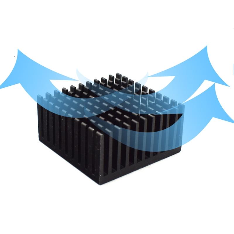 4 miếng 40x40x200mm tấm nhôm tản nhiệt Cánh quạt làm mát tản nhiệt Tản nhiệt để làm mát GPU IC VRAM
