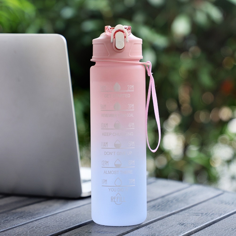 HUISHU Di động Chai nước Nhựa Dung tích lớn 750ml Chai nước trong suốt  Chống rò rỉ Ấm đun nước du lịch Học sinh người lớn - 5