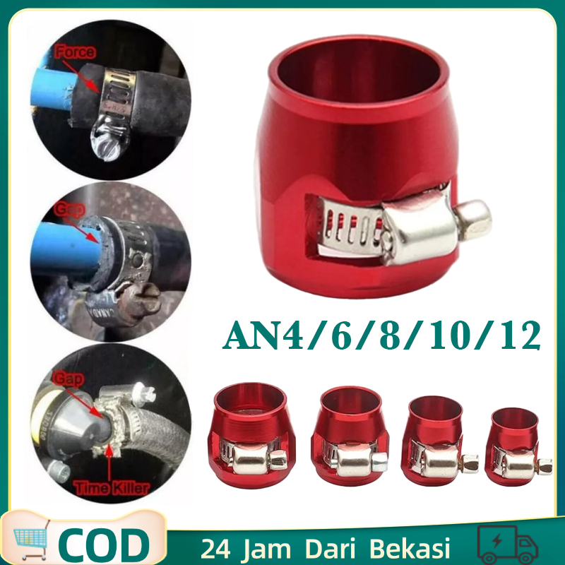 Klem Selang Bensin Mobil Aluminium Oli Klip Selang Untuk Mobil An4 / An6 / An8 / An10 / An12 Harga 18,000 rupiah*Gratis Ongkir