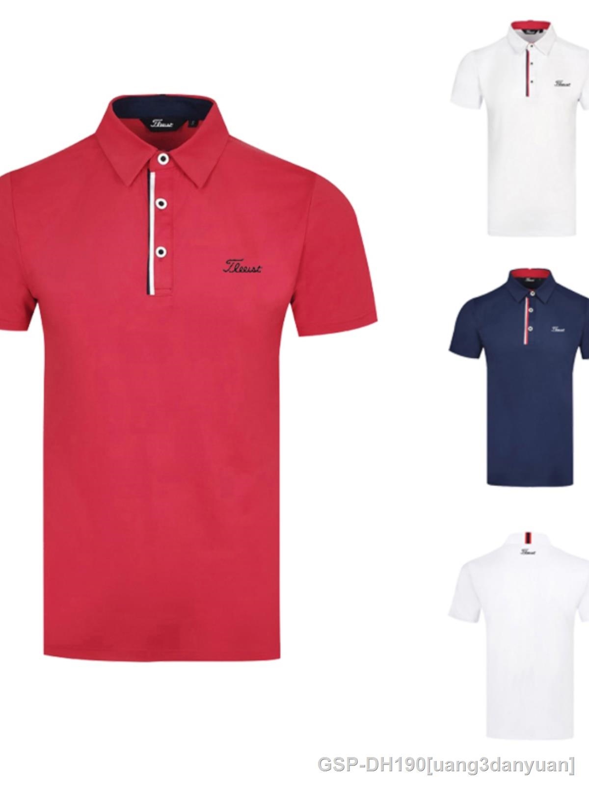 Thể thao ngoài trời Golf mùa hè Quần Áo nam áo thoáng khí khô nhanh Áo thun ngắn tay áo polo tiêu đề cổng ngọc trai ping1 pxg1 J. lindebergg◙