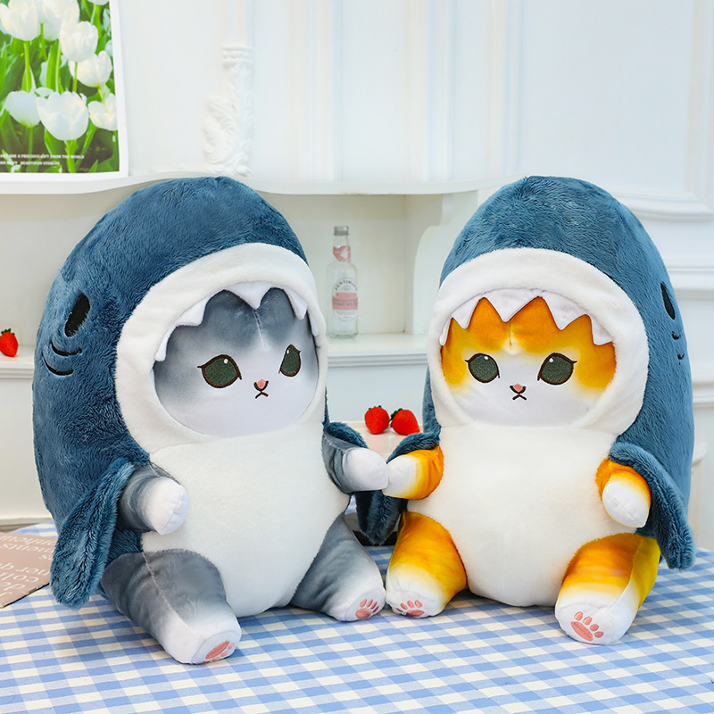 Shop5782528 cửa hàng 20cm Kawaii vải nhung mềm mại Thú nhồi bông cá mập mèo & Fool plushies búp bê dễ thương peluche trẻ em món quà sinh nhật nhà Decro đồ chơi nhồi bông