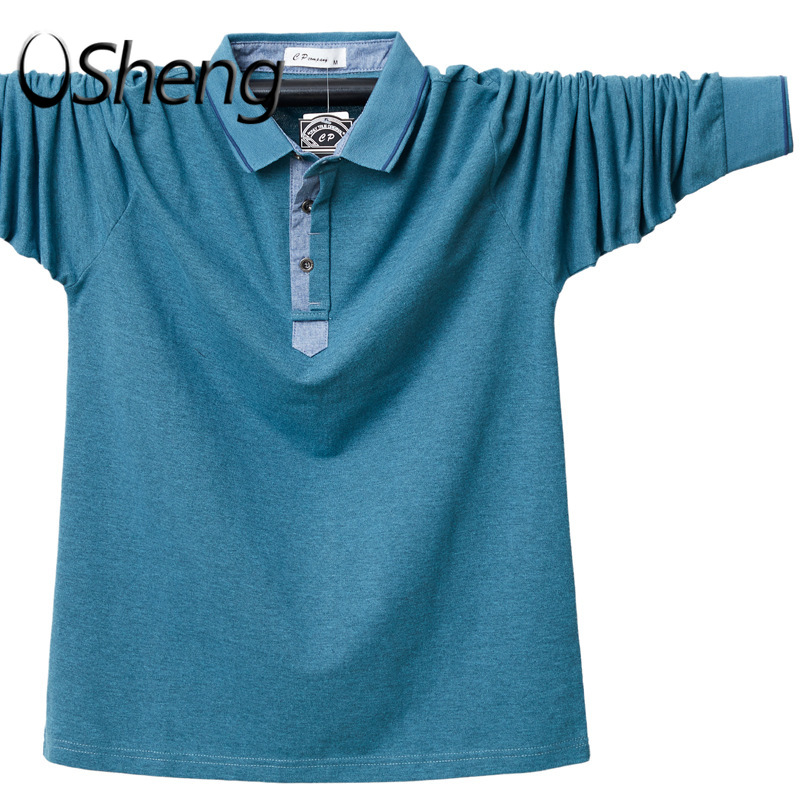 Vsheng M-6XL cỡ lớn tay dài nam t Áo cỡ cộng Áo polo có ve cổ Tops