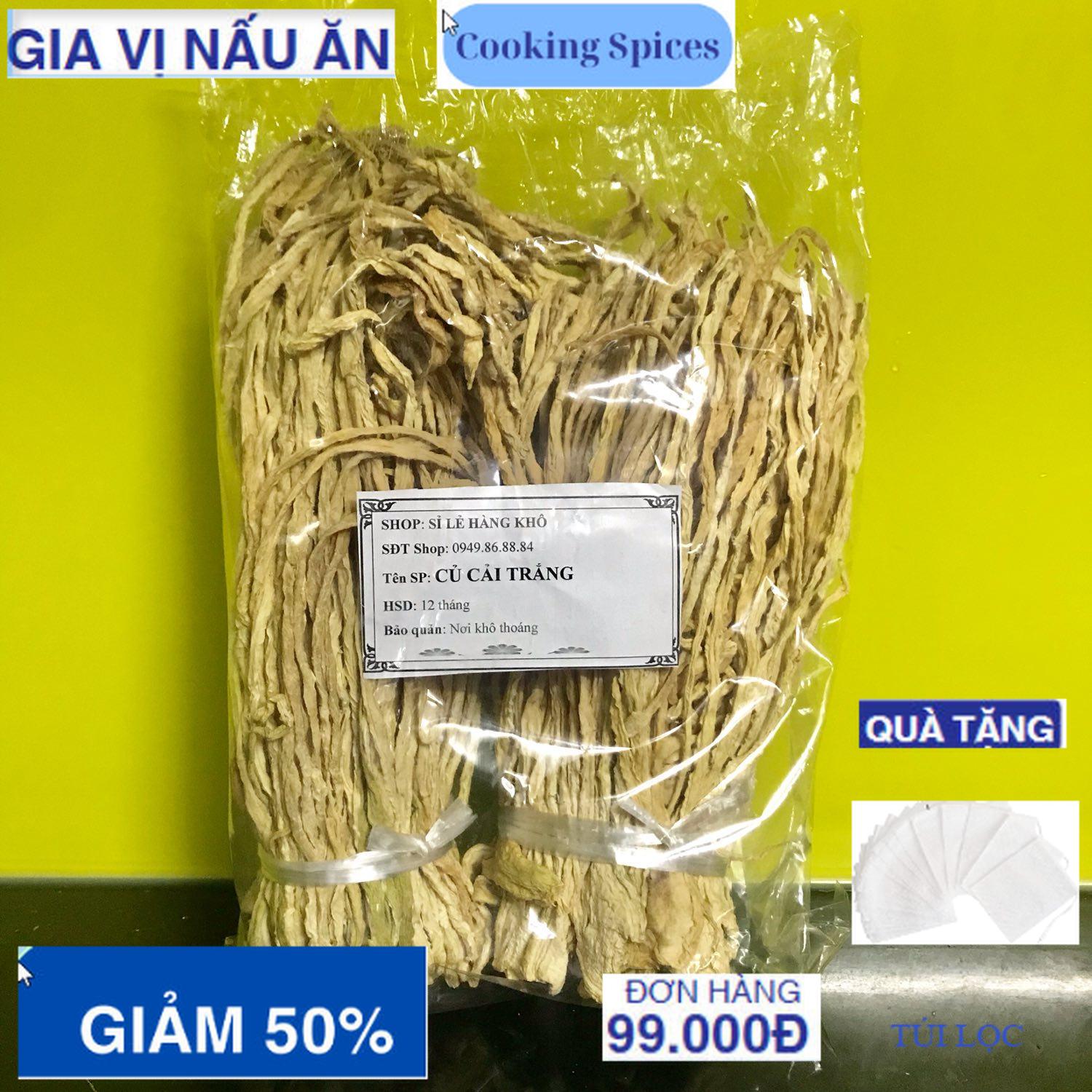 1kg củ cải trắng khô sợi to vừa