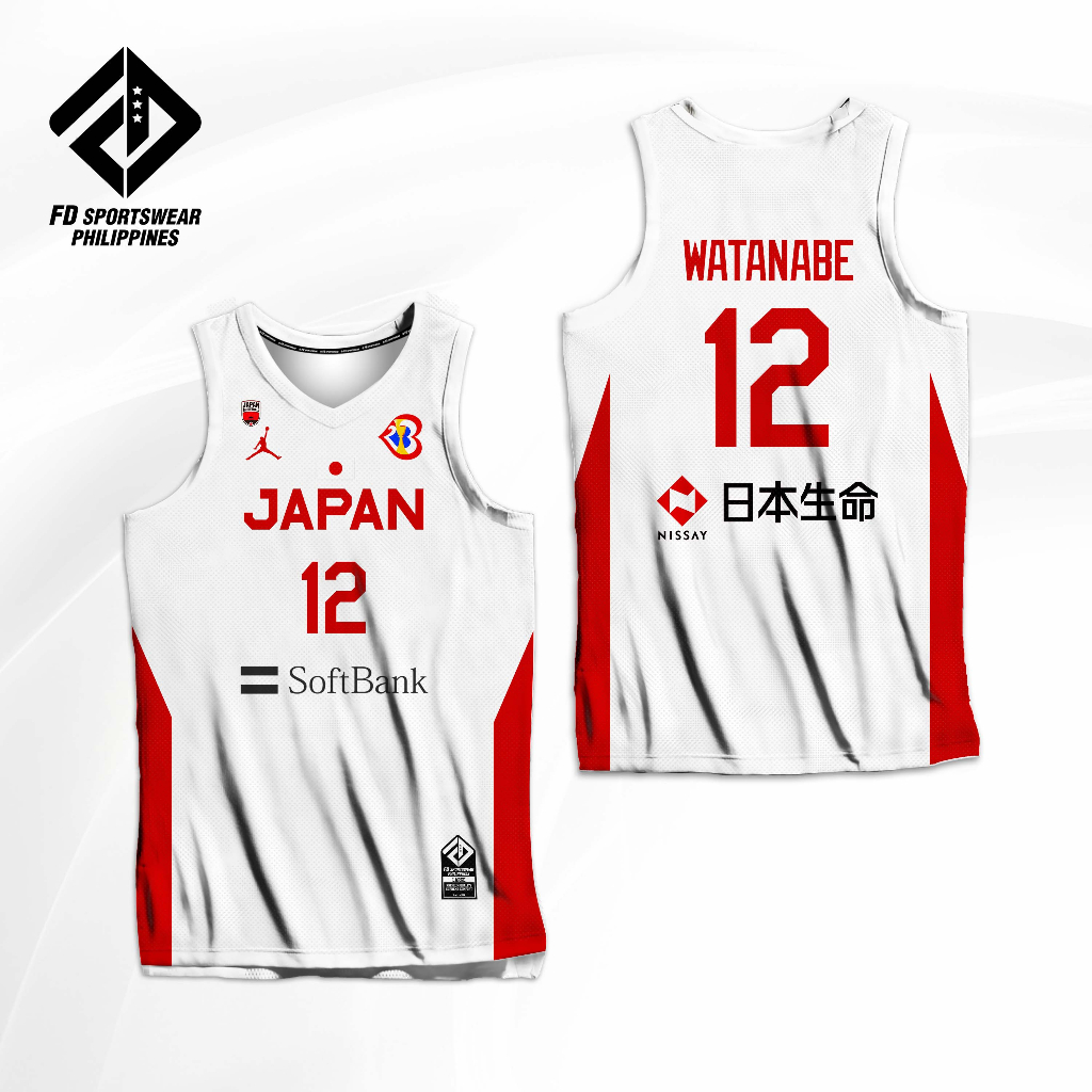 thumbnail interactive-video image 1 of Rui Hachimura #8 Japan Basketball Jersey Hot Printed Custom Name And Number 1 of 4