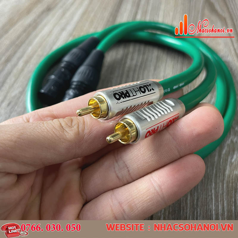 Dây av mcintosh jack xlo đồng mạ bạc tiếng sáng chỗng nhiễu một chiều