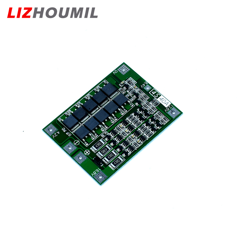 LIZHOUMIL 4S 40A 18650 Li-ion Battery Cell BMS PCB Charger Protection Board with Balance