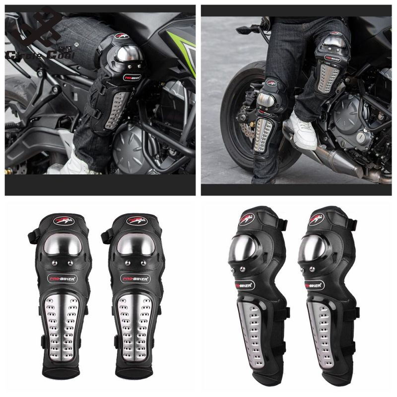 Circle Cool 2pcs Motorcycle Kneepad Stainless Steel Moto Knee Pads