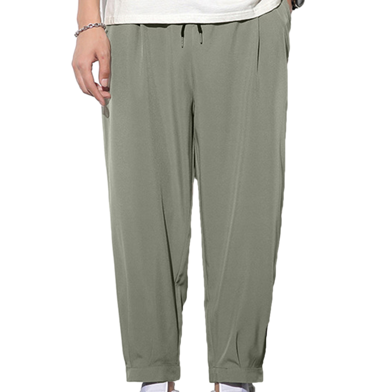 Quần nỉ cho nam quần dài màu trơn thoải mái người đàn ông của vừa rộng Sweatpants với sâu đáy quần và túi mềm mại và thoáng khí giản dị quần ít hơn