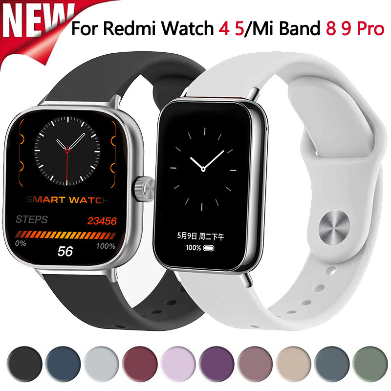 สายซิลิโคนเข้ากันได้ Xiaomi Redmi นาฬิกา 4 5 สมาร์ทนาฬิกาสร้อยข้อมือเปลี่ยน Correa Xiaomi สร้อยข้อมือ 8 9 Pro สายรัดข้อมืออุปกรณ์เสริม ราคา 51 บาท*ส่งฟรี
