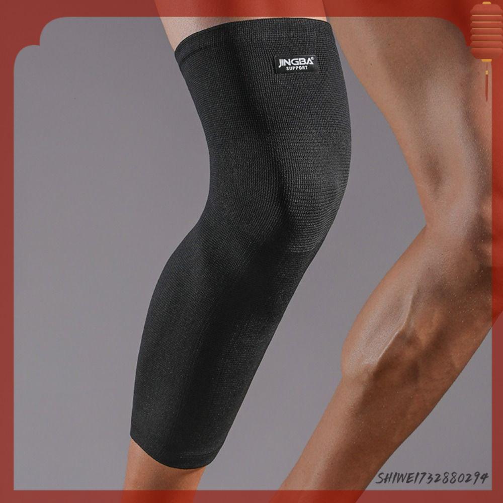 SHIWEI732880294 Nylon Miếng đệm đầu gối nén Co giãn Đen Bảo vệ đầu gối Chuyên nghiệp Hỗ trợ tay áo đầu gối Unisex