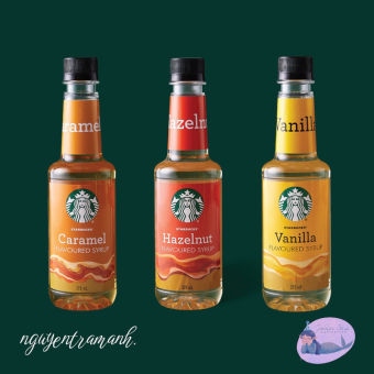 SYRUP STARBUCKS VANILLA, HAZELNUT, CARAMEL FLAVOR 375ML