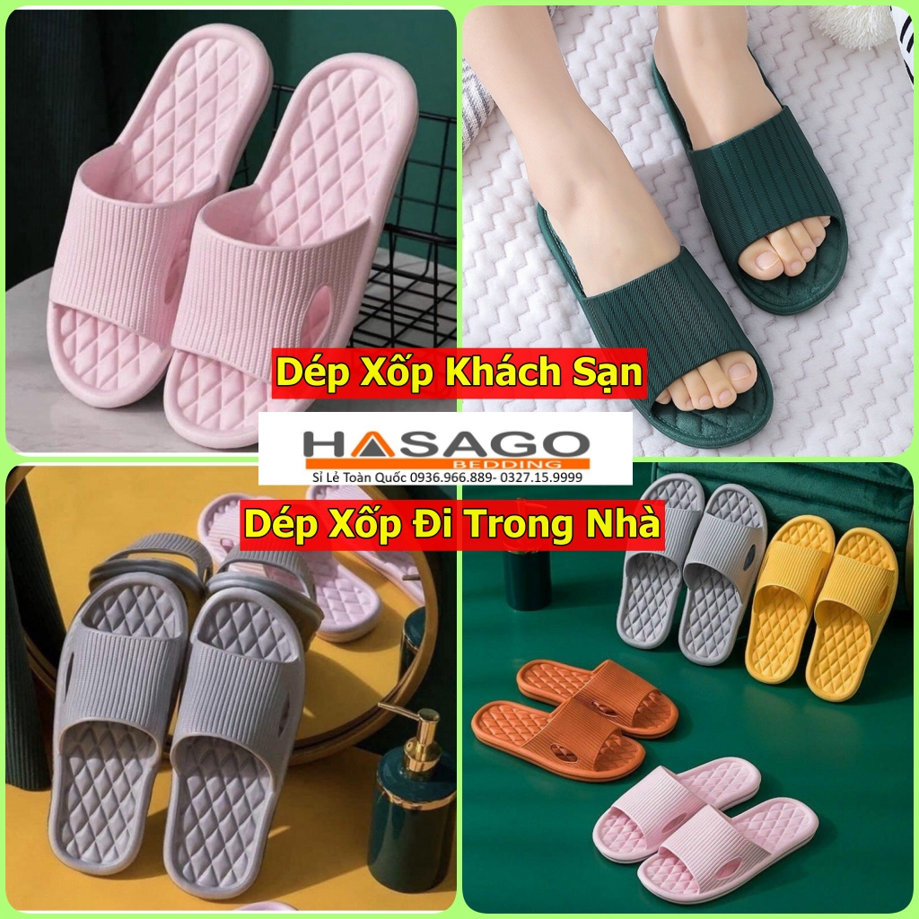 Dép xốp siêu nhẹ đúc sunzin nguyên khối đi trong nhà - dép xốp khách sạn hàng cao cấp siêu nhẹ chống trơn trượt